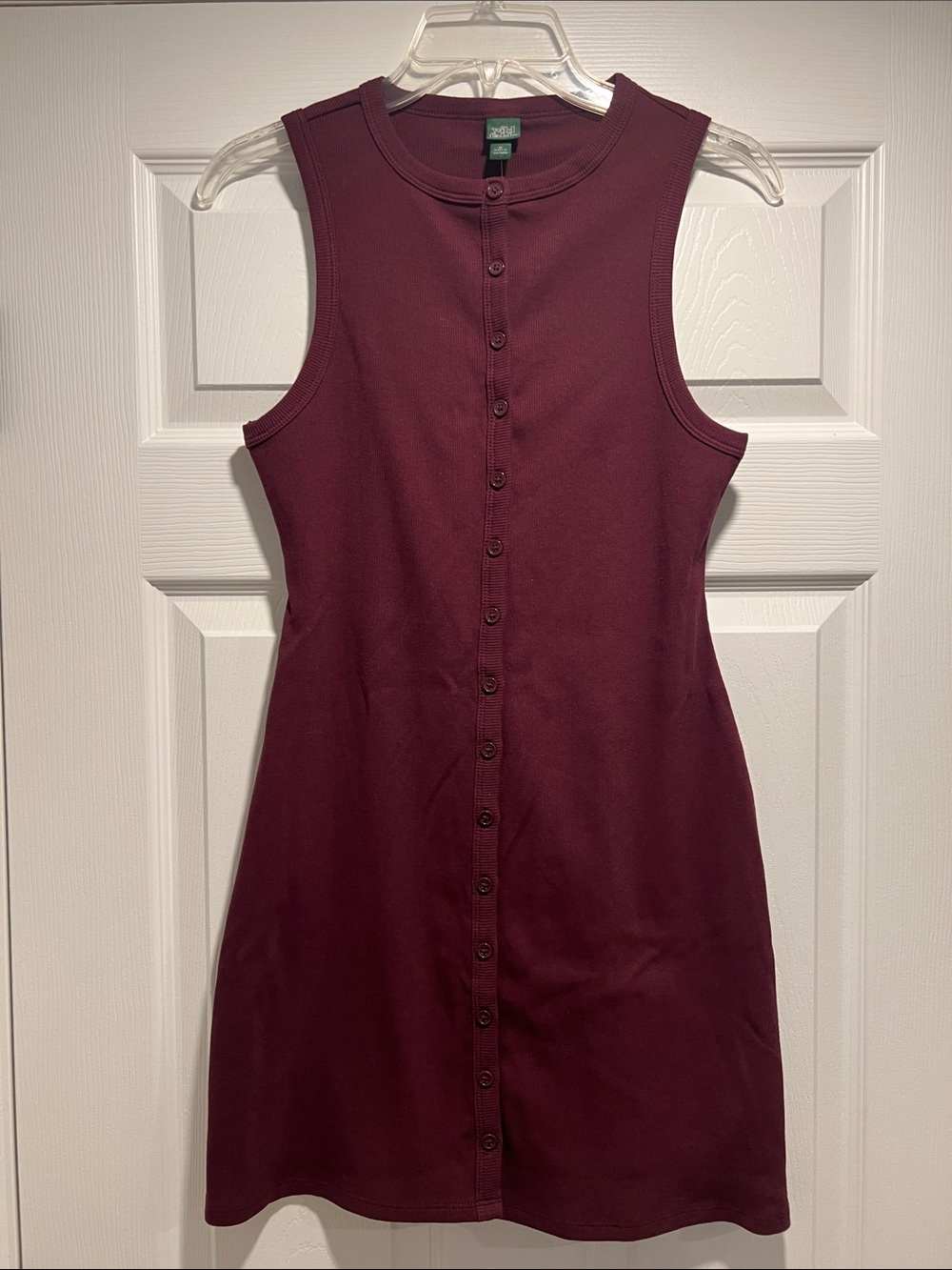 NWT Wild Fable Maroon Button Down Mini Dress, M
